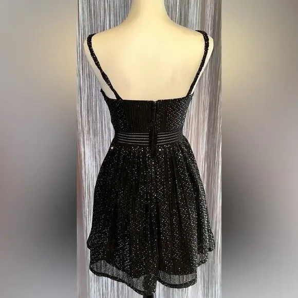 City Studio Dress Black and Silver Size 3 - Picture 2 of 2
